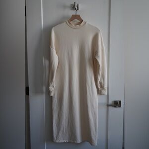 Handmade Sweater Dress in Natural Terry Sweatshirt